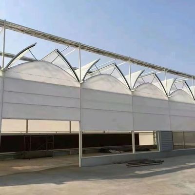 Σύγχρονο θερμοκήπιο γυαλιού με αυτόματο σύστημα άρδευσης