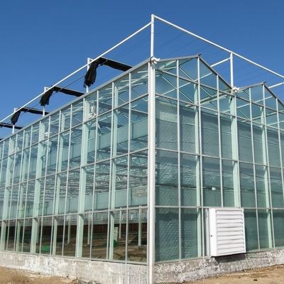 Προσαρμογή θερμοκηπίου τύπου γυαλιού Venlo με εξωτερικό σύστημα σκιάσης