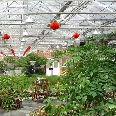 Προσαρμογή θερμοκηπίου τύπου γυαλιού Venlo με εξωτερικό σύστημα σκιάσης